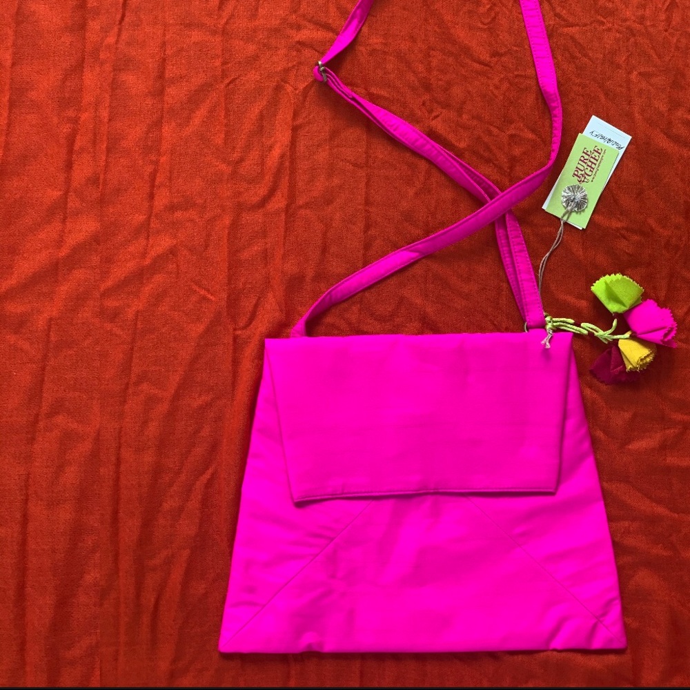 🌺3/$15🌺 Pure Ghee | Bright Pink Cloth Purse